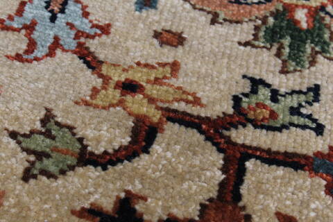 Serapi Beige Runner Hand Knotted 411 X 1111  Area Rug 250-23989 Image 2