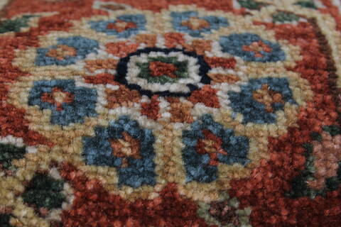 Serapi Beige Runner Hand Knotted 411 X 1111  Area Rug 250-23989 Image 3