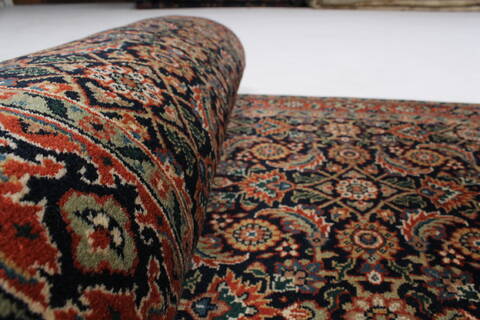 Herati Blue Runner Hand Knotted 27 X 200  Area Rug 250-23992 Image 12