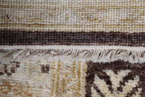 Pishavar Brown Runner Hand Knotted 27 X 1710  Area Rug 250-23998 Image 12