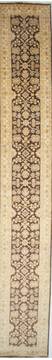 Pakistani Pishavar Brown Runner 16 to 20 ft Wool Carpet 23998