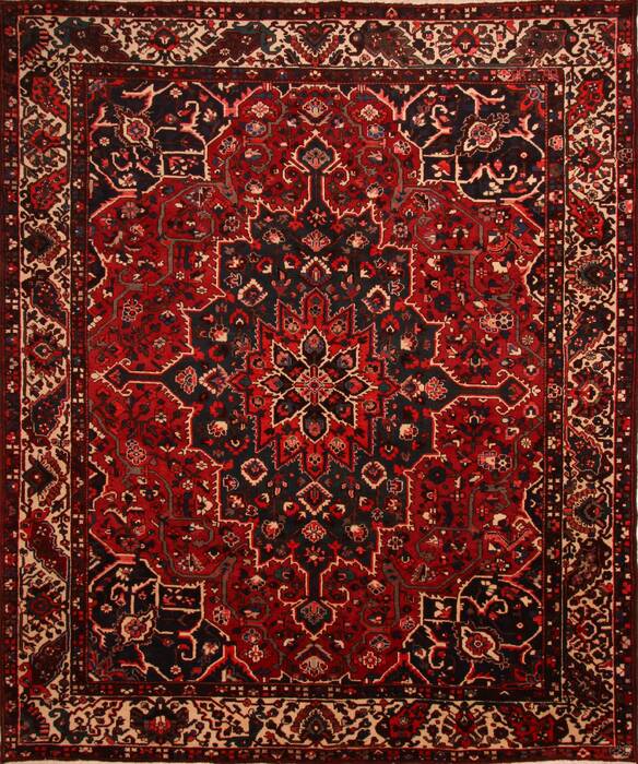 Bakhtiar Red Hand Knotted 1010 X 1211  Area Rug 100-24002 Image 0