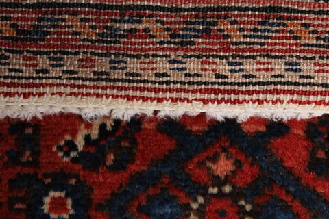 Hamedan Red Runner Hand Knotted 211 X 162  Area Rug 250-24011 Image 11