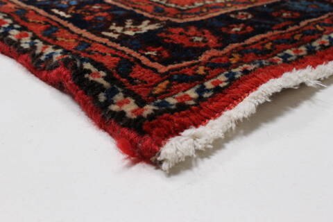 Hamedan Red Runner Hand Knotted 211 X 162  Area Rug 250-24011 Image 6