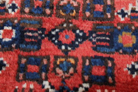 Hamedan Red Runner Hand Knotted 211 X 162  Area Rug 250-24011 Image 7