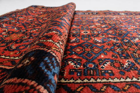 Hamedan Red Runner Hand Knotted 211 X 162  Area Rug 250-24011 Image 9