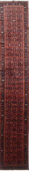 Hamedan Red Runner Hand Knotted 211 X 162  Area Rug 250-24011 Image 0