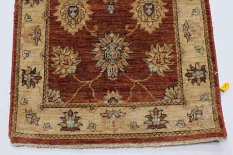 Ziegler Brown Runner Hand Knotted 26 X 198  Area Rug 250-24031 Image 5