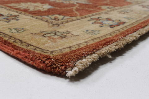 Ziegler Brown Runner Hand Knotted 26 X 198  Area Rug 250-24031 Image 6