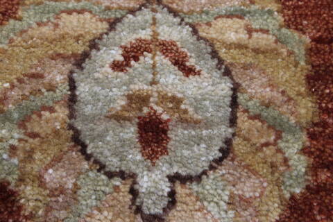Ziegler Brown Runner Hand Knotted 26 X 198  Area Rug 250-24031 Image 8