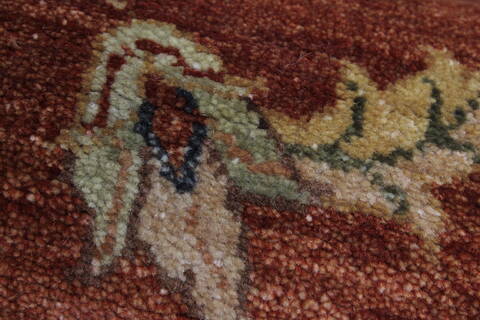 Ziegler Brown Runner Hand Knotted 26 X 198  Area Rug 250-24031 Image 9