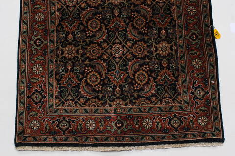 Herati Blue Runner Hand Knotted 26 X 199  Area Rug 250-24035 Image 3