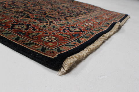 Herati Blue Runner Hand Knotted 26 X 199  Area Rug 250-24035 Image 5