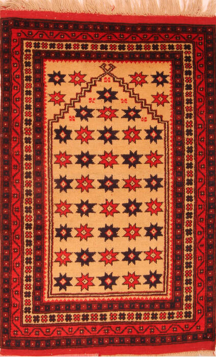 Vintage Beige Hand Knotted 28 X 44  Area Rug 100-24045 Image 0