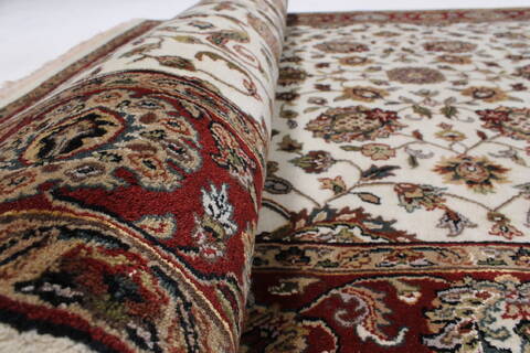 Jaipur White Runner Hand Knotted 51 X 101  Area Rug 250-24051 Image 10
