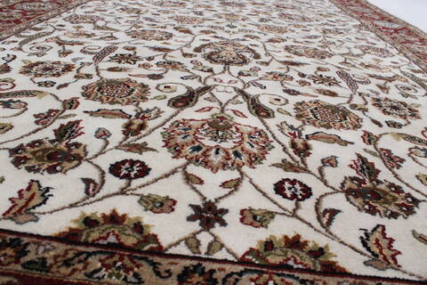 Jaipur White Runner Hand Knotted 51 X 101  Area Rug 250-24051 Image 1