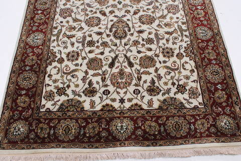 Jaipur White Runner Hand Knotted 51 X 101  Area Rug 250-24051 Image 4