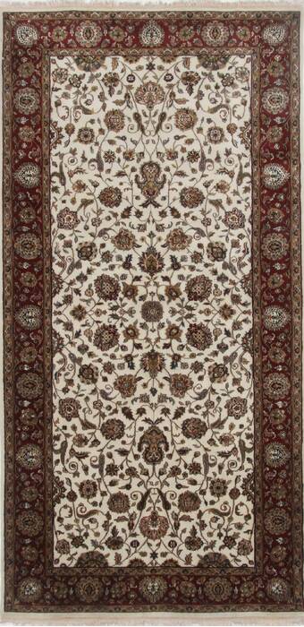 Jaipur White Runner Hand Knotted 51 X 101  Area Rug 250-24051 Image 0
