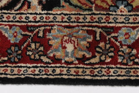 Sarouk Black Runner Hand Knotted 25 X 1511  Area Rug 250-24061 Image 6