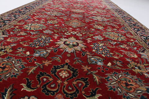 Tabriz Red Runner Hand Knotted 40 X 165  Area Rug 250-24063 Image 1