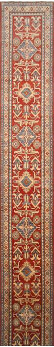 Kazak Red Runner Hand Knotted 210 X 190  Area Rug 250-24121 Image 0