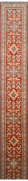 Pakistani Kazak Red Runner 16 to 20 ft Wool Carpet 24121