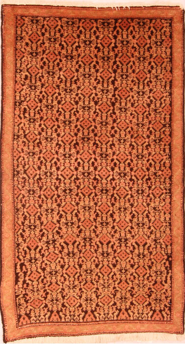 Sanandaj Beige Hand Knotted 25 X 40  Area Rug 100-24127 Image 0