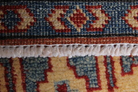 Kazak Red Runner Hand Knotted 211 X 194  Area Rug 250-24140 Image 13