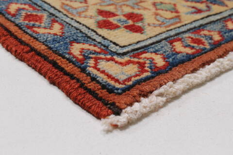 Kazak Red Runner Hand Knotted 211 X 194  Area Rug 250-24140 Image 2