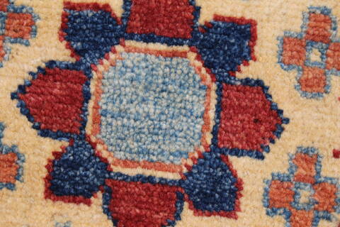 Kazak Red Runner Hand Knotted 211 X 194  Area Rug 250-24140 Image 7