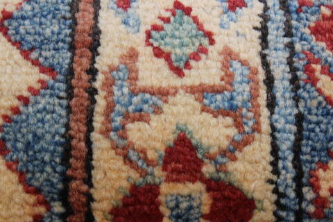 Kazak Red Runner Hand Knotted 211 X 194  Area Rug 250-24140 Image 8