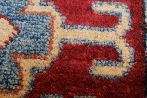 Kazak Red Runner Hand Knotted 211 X 194  Area Rug 250-24140 Image 9