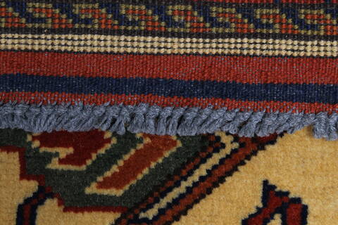 Turkman Yellow Runner Hand Knotted 29 X 167  Area Rug 250-24162 Image 12