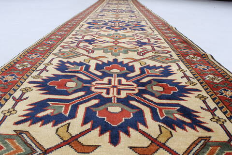 Turkman Yellow Runner Hand Knotted 29 X 167  Area Rug 250-24162 Image 13