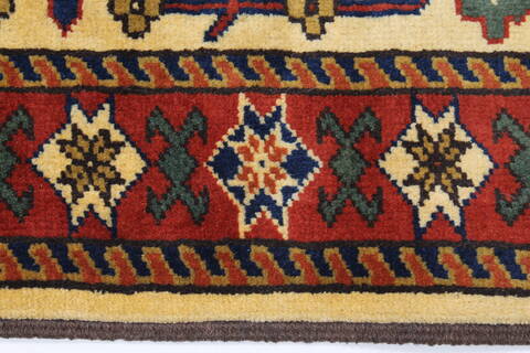 Turkman Yellow Runner Hand Knotted 29 X 167  Area Rug 250-24162 Image 1
