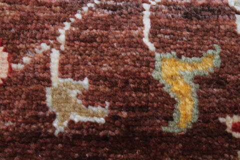 Pishavar Brown Runner Hand Knotted 29 X 1611  Area Rug 250-24173 Image 10