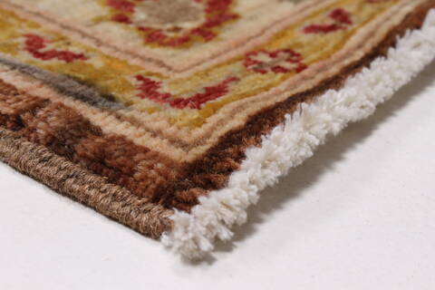 Pishavar Brown Runner Hand Knotted 29 X 1611  Area Rug 250-24173 Image 7