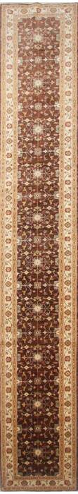 Pishavar Brown Runner Hand Knotted 29 X 1611  Area Rug 250-24173 Image 0