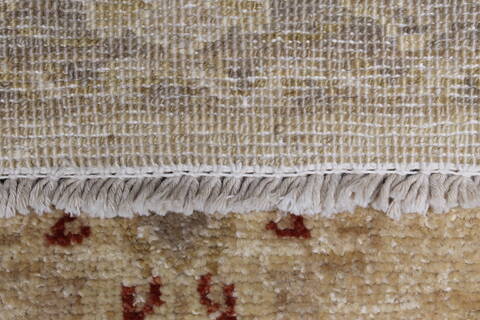 Pishavar Beige Runner Hand Knotted 25 X 151  Area Rug 250-24183 Image 12