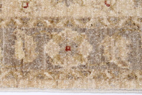 Pishavar Beige Runner Hand Knotted 25 X 151  Area Rug 250-24183 Image 2