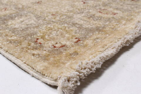 Pishavar Beige Runner Hand Knotted 25 X 151  Area Rug 250-24183 Image 5