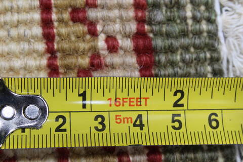 Pishavar Green Runner Hand Knotted 29 X 153  Area Rug 250-24208 Image 10