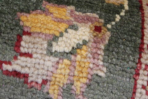 Pishavar Green Runner Hand Knotted 29 X 153  Area Rug 250-24208 Image 7