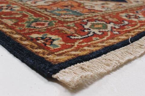 Serapi Blue Runner Hand Knotted 27 X 178  Area Rug 250-24209 Image 4