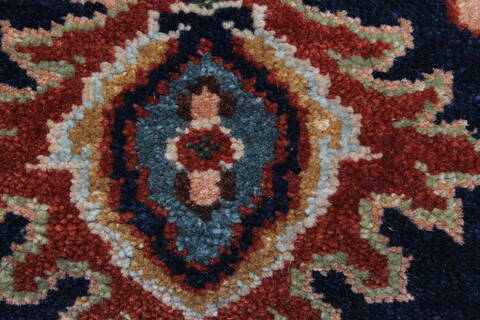 Serapi Blue Runner Hand Knotted 27 X 178  Area Rug 250-24209 Image 5