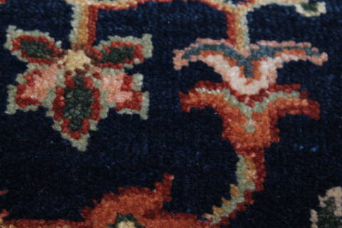 Serapi Blue Runner Hand Knotted 27 X 178  Area Rug 250-24209 Image 6