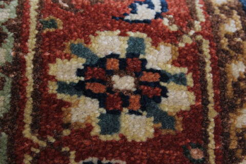 Serapi Blue Runner Hand Knotted 27 X 178  Area Rug 250-24209 Image 7