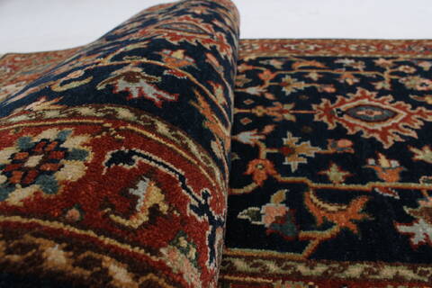 Serapi Blue Runner Hand Knotted 27 X 178  Area Rug 250-24209 Image 9