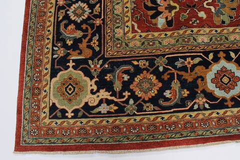 Serapi Red Hand Knotted 119 X 149  Area Rug 250-24230 Image 6