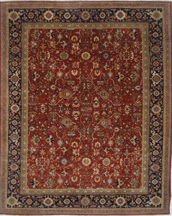 Serapi Red Hand Knotted 119 X 149  Area Rug 250-24230 Image 0